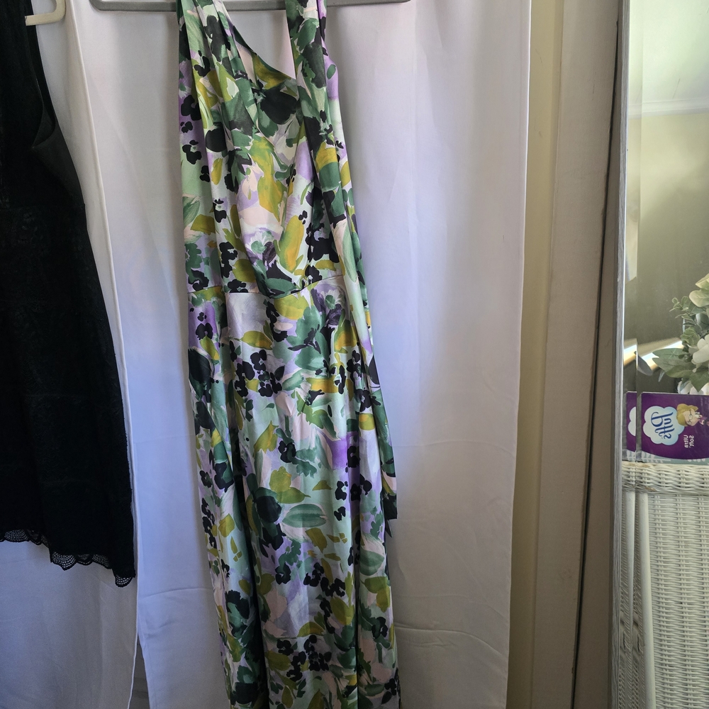 Socialite Floral Maxi Dress - Green, Purple, Yellow